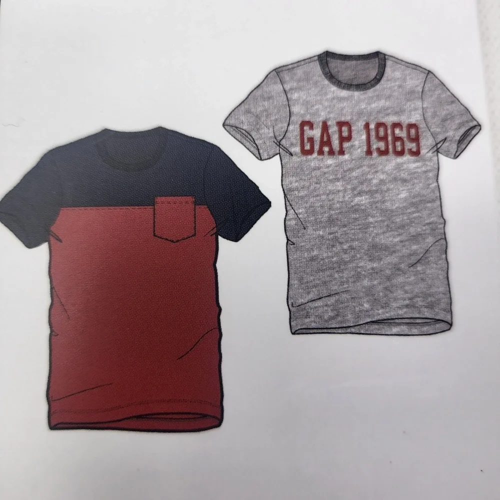 GAP Boy's‎ 2 Pack Short Sleeve Soft Comfort Tagless Logo Tee size 8